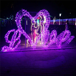 Romantic Heart Pendant <b>Light</b> - Wedding Ornament Display <b>Light</b> with Icicle & <b>Cluster</b> Effects - Product Image 4