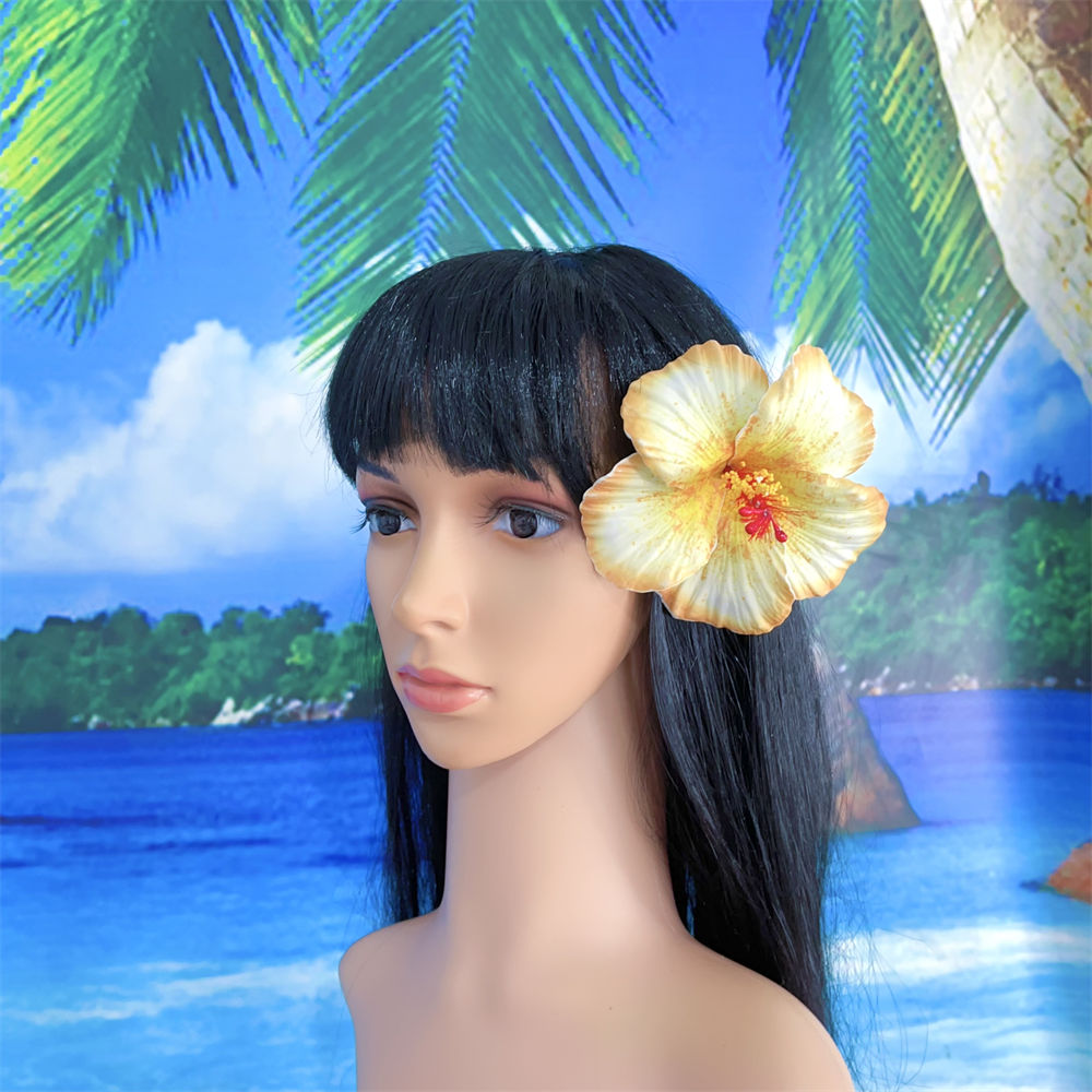 ハナまゆげ HNYYX Vintage Black Flower Hair Accessory Pearl Headband