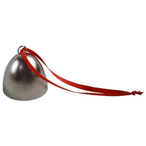 Shiny Hanging Christmas Bell Best For Festivals And Christmas Tree Decorative Design Silver Metal Hanging Bell Design