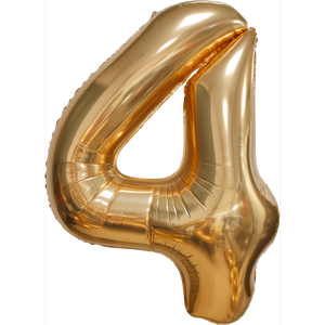 Globo de aluminio dorado con el número 4, modelo 50209, para fiestas, Día de la Madre, graduación, Año Nuevo Chino, regreso a clases - Product Image 3