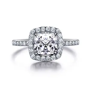 Fashion Sterling Zilveren Verlovingsringen Luxe Handgemaakte Ringen Sapphire Voor Bruiloft Zirconia Ringen