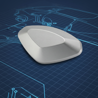 Coque de rétroviseur automobile personnalisable en acier inoxydable argent mat, usinage CNC pour extérieur de véhicule en alliage d'aluminium de qualité supérieure