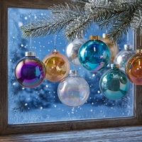 Ornements de Noël personnalisés avec logo en PET, effet verre transparent, décorations de fête pour entreprises