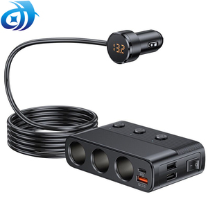 128W 12V Xe Thuốc Lá Nhẹ Hơn Sạc 3 Ổ Cắm Qc3.0 Cổng USB Sạc Pd 20W + Qc3.0 USB Nhanh Chóng Sạc Xe Hơi - Product Image 1