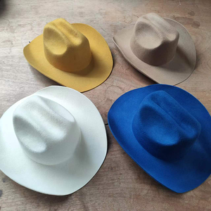 Sombreros <span class=keywords><strong>de</strong></span> <span class=keywords><strong>lana</strong></span> <span class=keywords><strong>de</strong></span> fieltro para hombre y mujer, sombreros <span class=keywords><strong>de</strong></span> tejido vaquero con banda ajustable, color <span class=keywords><strong>blanco</strong></span> y azul, Unisex - Product Image 1