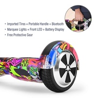 Trottinette Électrique Professionnelle Auto-Équilibrée 6.5" 8" 10" avec Poignée Portable Style Graffiti – Cadeau Idéal