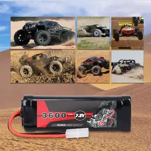 Nimh bateria recarregável 7.2v 3600mah, para modelo hobby