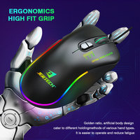 Jertech XP13 Étanche 40G Accélération 6400 3600 DPI 6D Filaire 7D 7-Couleur RGB Rétro-Éclairé Droit Main Optique Ergonomique Gaming Mouse
