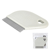 Sloppup Portable Soft Metal Pet Flea Comb with Fine-toothed Teeth for Dogs & Cats-Knot-Breaking & Loose-Hair Removal