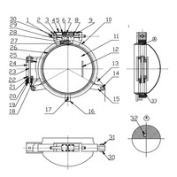 Lanceur et récepteur de tuyaux personnalisés avec système de fermeture rapide à anneau de serrage