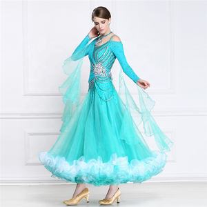 B-14734 סקסי סלוניים ריקוד תחפושת בנות ריקוד תלבושות במה ביצועים מודרני חלק ריקוד שמלה - Product Image 4