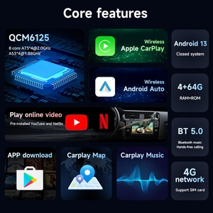 CarAiBOX Ai Box Qualcomm 6125 CPU de 8 núcleos Android 13,0 Juego de coche inalámbrico Android auto para coche OEM Juego de coche con cable incorporado - Product Image 5