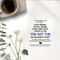 Décoration de table en mousse PVC en forme de cœur inspirante, 3,96 pouces, citation imprimée UV « Bon matin, vous êtes incroyable » - Cadeau pour la maison ou le bureau