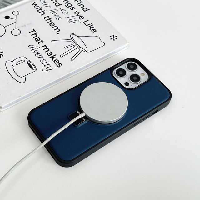 TPU+PC Wireless Charging Shockproof Magnetic Ring Holder Phone Case for 12-17 Back Cover (10 Colors)