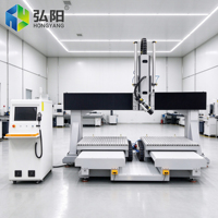 Machine de gravure CNC à cinq axes HJD1212-S4, traitement de courbes 3D sur bois et mousse, système de contrôle SYNTEC pour fraisage et découpe