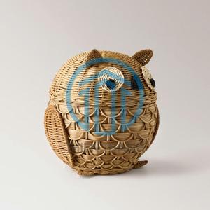 New Arrival wicker mây <span class=keywords><strong>Owl</strong></span> cản trở giỏ hoàn hảo cho việc lưu trữ hoặc trang trí các mặt hàng trong phòng bé Vườn Ươm trang trí nội thất - Product Image 2
