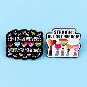L'amore arcobaleno è amore spilla con cuore creativo sono così Gay, quindi non posso nemmeno parcheggiare la spilla smaltata con orgoglio dritto - Product Image 2