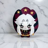 Hot Freak Circus Porte-clés en peluche Pierrothe Harlequin avec logo personnalisé, Poupée animal en peluche Arlequin, Figurine de dessin animé, Coussin de sommeil