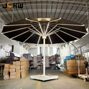 <span class=keywords><strong>Parasol</strong></span> de terrasse en alliage d'aluminium de 5m, 6m, 7m, 8m, 9m, grand format, avec éclairage LED, pour hôtel, complexe hôtelier, restaurant, jardin extérieur, <span class=keywords><strong>parasol</strong></span> pare-soleil - Product Image 2