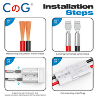 CG 2/4 Uds 175A conector de cobre gris 1/0AWG 12-36V batería conector rápido desconexión Cable enchufe Kit para Cable RV camión cabrestante