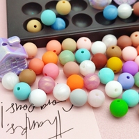 S1026 50 piezas/bolsa Cuentas de silicona redondas de 15 mm de grado alimenticio, populares, para mordedores DIY, soporte de chupete y cadena de chupete