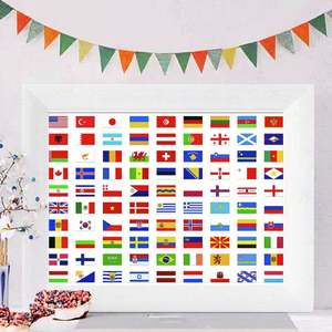 Guirnalda de Banderines Ajustable de Poliéster de Doble Cara con Mapa del Mundo para Decoración de Jardín, Bar, Restaurante y Fiestas - Product Image 3