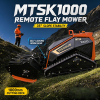 Tondeuse autoportée ZTR à essence ultra-large, télécommandée, à couteaux broyeurs, pour ATV, 1m, pour un travail réduit