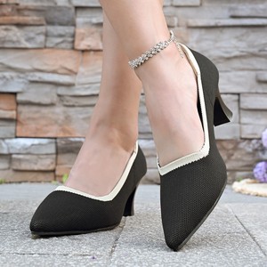 <b>Summer</b> Style Color-Blocked Mid-Heel <b>Flats</b> New Large Size Shallow Mouth Fly-Knit Breathable Professional <b>Flats</b> for Women - Product Image 2