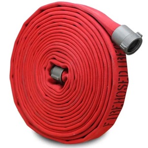 Fire Fighting Equipment Single Jacket Polyester Rubber Canvas Fire Fighting Hose