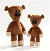 Boneka Beruang Kepala Besar Minimalis Lucu, Boneka Teddy Beruang Coklat Kepala Segitiga, Boneka Isi Lembut Kawaii Jelek Nan Imut untuk Dekorasi Rumah