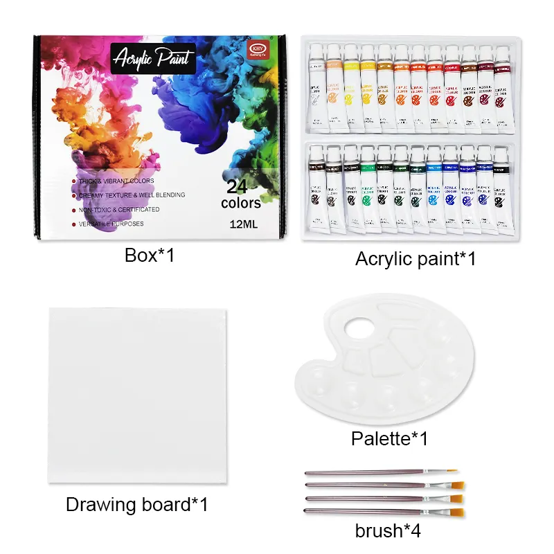 Personalizzato popolare 24 colori 60 ML Art Craft Set acrilico versare vernice fai da te orso violente