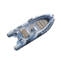 Bateau de pêche à coque en fibre de verre, bateau pneumatique à tubes en PVC, RIB 480D, capacité de 7 personnes, respectueux de l'environnement