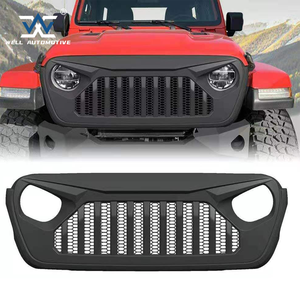 Nouveau Style Abs Grille Avant <span class=keywords><strong>Jeep</strong></span> Wrangler Jl Accessoires JL <span class=keywords><strong>Angry</strong></span> Generation Grille Abs Grille En Métal pour Wrangler JL - Product Image 1
