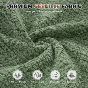 Modern Lunar Shape Curved Chenille <b>Sofa</b> Oversized Curved Modular Couch with Deep Seats for Living Room - Product Image 2