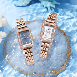 Montre de luxe pour femme Goldie, petit cadran carré en acier inoxydable, étanche, à quartz, bracelet, design <span class=keywords><strong>moto</strong></span>, tendance, niche - Product Image 3