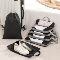 Vente en gros de sacs de voyage imprimés personnalisés sacs de rangement en tissu sacs de voyage sacs de rangement étanches ensemble de 7 cubes d'emballage pour valises