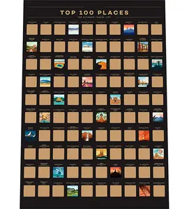 Benutzer definierte Travel Place to Bucket List Scratch Off Poster Amazon Best Personal ized Custom ized Poster A2 A3 A4 Scratch Off P.