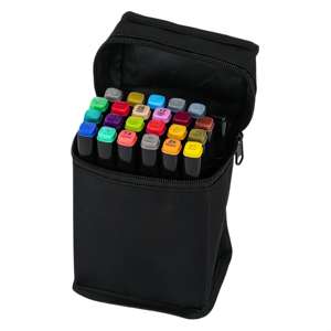 Ensemble de marqueurs à encre à double pointe 24/30/36/48/60/80/168 couleurs, marqueurs de dessin artistique, marqueurs de brosse, caractéristiques en plastique, pointe fine - Product Image 6