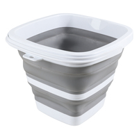 OEM ODM Seau pliable carré de 10 L en plastique, seau à eau pliable, serpillière, nettoyage, camping en plein air, lavage de voiture, seaux pliables