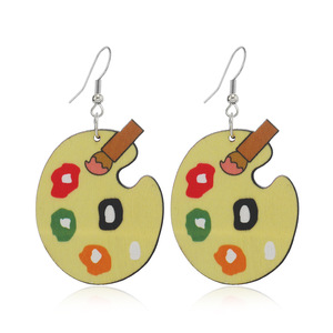 Adorno Colgante de Madera para Pintar, Decoración para Aula, Reloj, Pizarra, Lápiz, Libro, Crayón, Tijera, Regla - Product Image 5