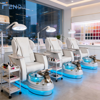 Vente en gros de meubles de salon de beauté de luxe, chaise de soin des pieds, chaise de pédicure électrique avec massage