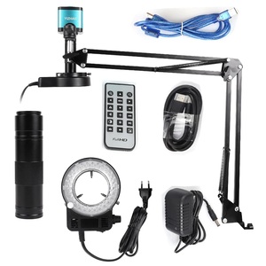 <span class=keywords><strong>Microscope</strong></span> numérique vidéo <span class=keywords><strong>4K</strong></span> HD caméra 48mp objectif 150X avec lumière LED support pliable pour réparation soudure - Product Image 6