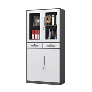<span class=keywords><strong>Armoire</strong></span> de rangement en métal robuste à grande capacité pour la maison et le bureau, multi-usages, pour l'organisation de documents, de livres et de dossiers avec serrure - Product Image 2