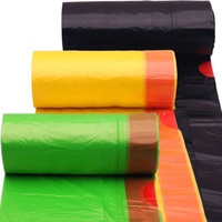 Sac poubelle en plastique PE jetable personnalisable avec cordon de serrage pour la cuisine, sac à déchets avec cordon de serrage pour usage domestique