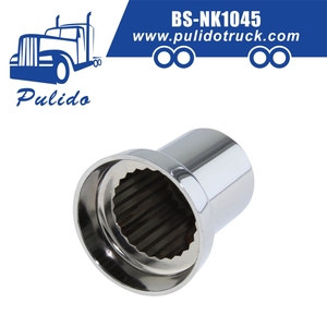 BS-NK1045 <span class=keywords><strong>Cache</strong></span>-écrou de roue de 33 mm en ABS chromé <span class=keywords><strong>jaune</strong></span> avec indicateur de flèche pour semi-remorque, remorque ou <span class=keywords><strong>camion</strong></span> lourd, style chapeau haut - Product Image 4