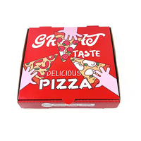 Maßgefertigte 6 7 8 9 10 12 14 16 18 Zoll Schwarze Karton-Pizzaboxen mit Prägung Kundenspezifische Hersteller-Standard-Pizzaboxen