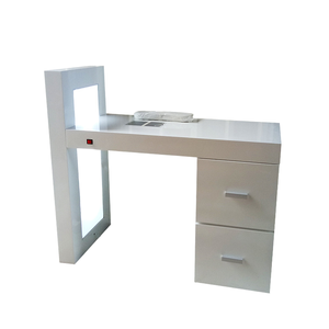 CONRIS Modern European Style Nail Spa <b>Desk</b> <b>Salon</b> Manicure Furniture LED- Light Dust Collector Stainless Steel Material Apartment - Product Image 1