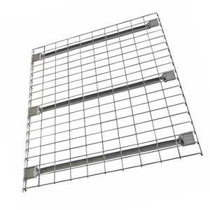 أرفف تكديس من الزنك مسطحة ملحومة لتخزين البضائع ، سطح شبكي من أسلاك الفولاذ لأرفف البليت - Product Image 1