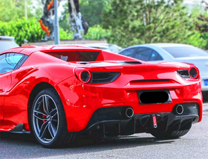 ชุดแต่งคาร์บอนไฟเบอร์แบบ CAP-Style สำหรับ Ferrari 488 GTB/GTS สภาพใหม่ ประกอบด้วยลิ้นกันชนหน้า ดิฟฟิวเซอร์ สปอยเลอร์ และฝาครอบไฟ เพิ่มประสิทธิภาพ - Product Image 2