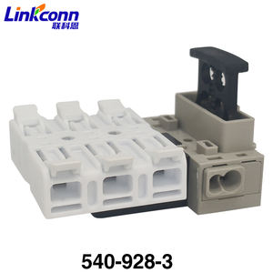 Bloque de terminales de fusible PA66 Conductor de cobre Europeo sin tornillos con iluminación de terminal y conexión de alimentación de aparatos eléctricos - Product Image 1